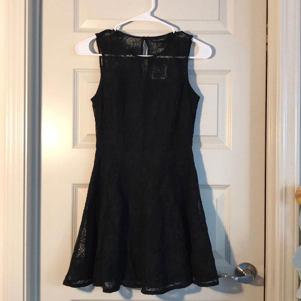 Banana Republic short black lace dress